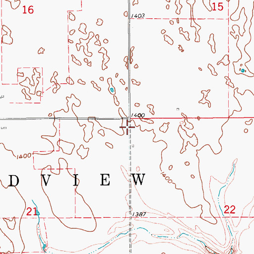 Topographic Map of Township of Broadview, ND