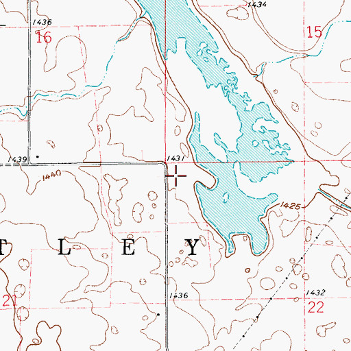Topographic Map of Township of Bartley, ND