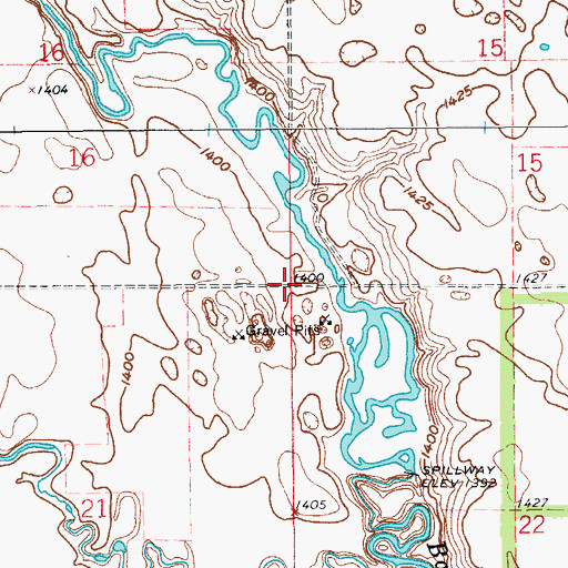 Topographic Map of Township of Helena, ND