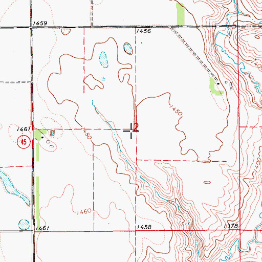 Topographic Map of Township of Pleasant, ND