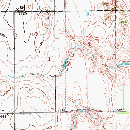 Topographic Map of Township of Greenwood, ND