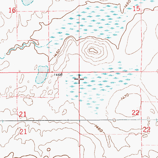 Topographic Map of Township of Willow, ND