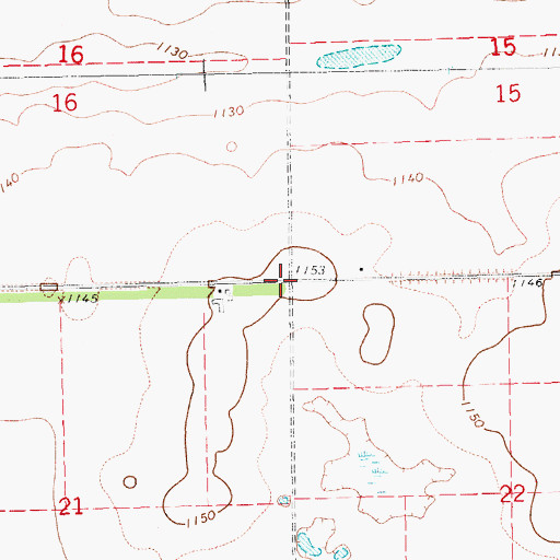 Topographic Map of Township of Edendale, ND