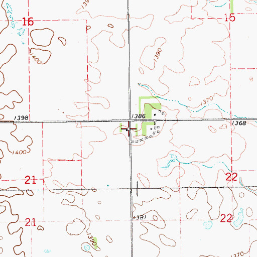 Topographic Map of Township of Westfield, ND