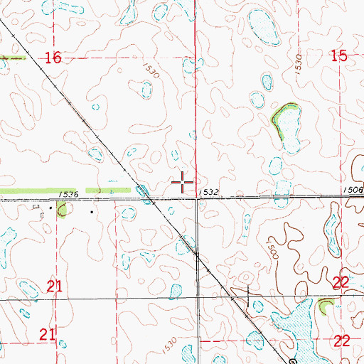 Topographic Map of Township of Sharon, ND