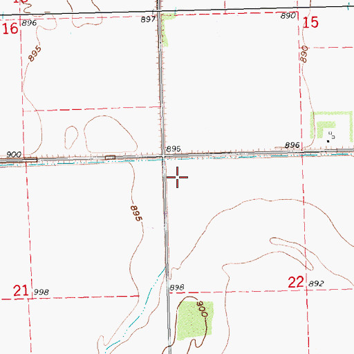 Topographic Map of Township of Hillsboro, ND