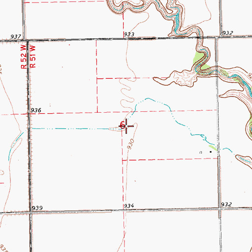Topographic Map of Township of Blanchard (historical), ND