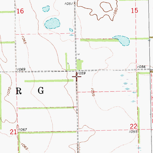 Topographic Map of Township of Galesburg, ND