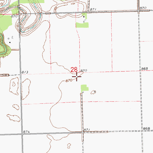 Topographic Map of Township of Caledonia (historical), ND