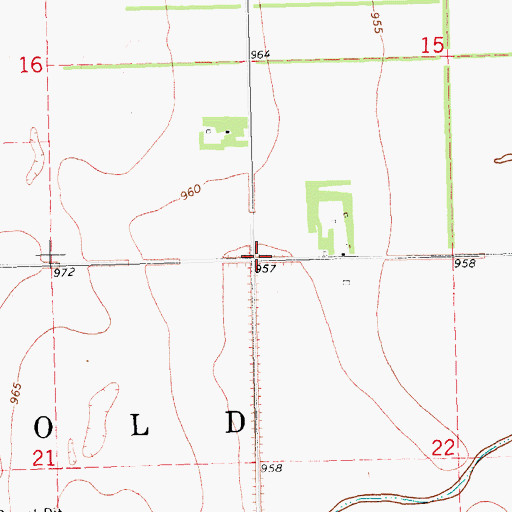 Topographic Map of Township of Wold, ND