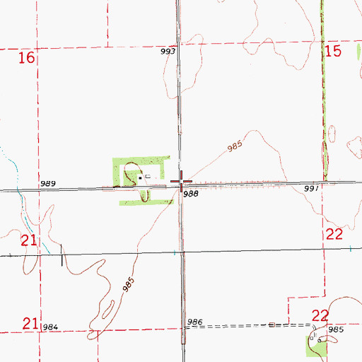 Topographic Map of Township of Morgan, ND