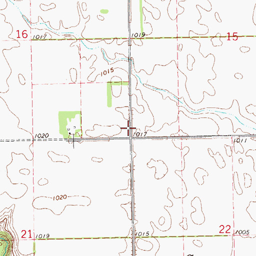 Topographic Map of Township of Viking, ND