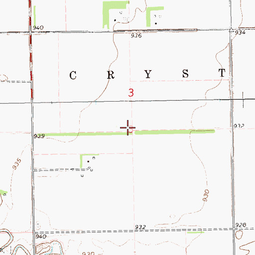 Topographic Map of Township of Crystal (historical), ND