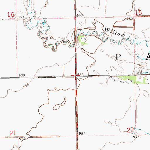 Topographic Map of Township of Park, ND