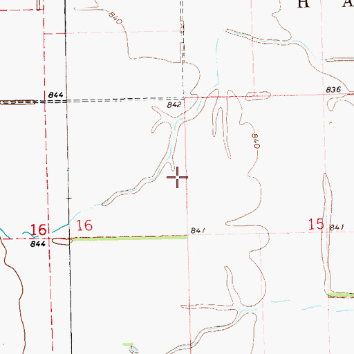Topographic Map of Township of Hamilton, ND