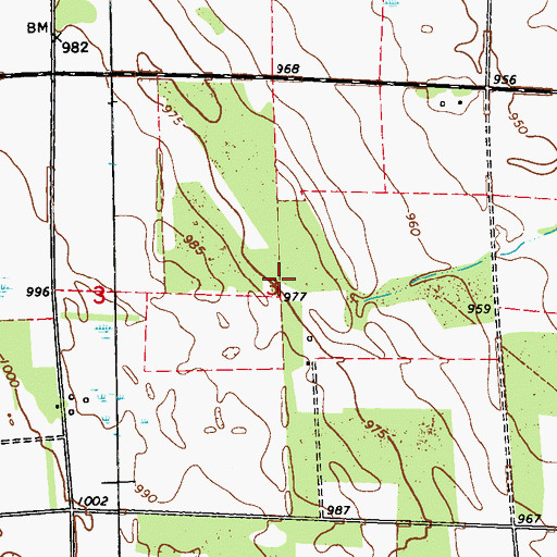 Topographic Map of Township of Akra (historical), ND