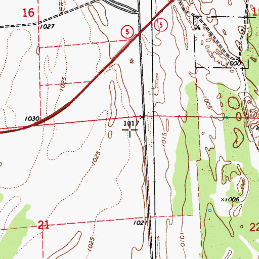 Topographic Map of Township of Akra, ND