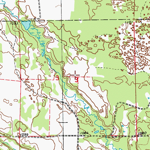 Topographic Map of Township of Beaulieu (historical), ND