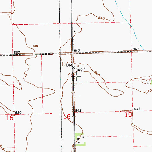 Topographic Map of Township of Felson, ND
