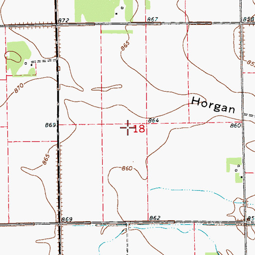 Topographic Map of Township of Saint Joseph (historical), ND