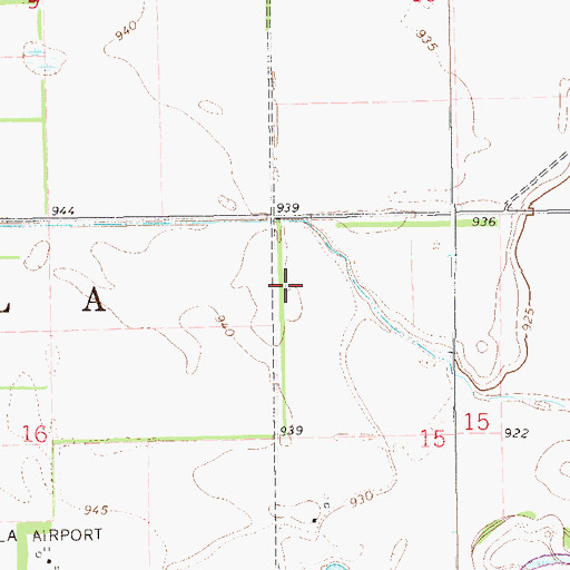 Topographic Map of Township of Walhalla, ND