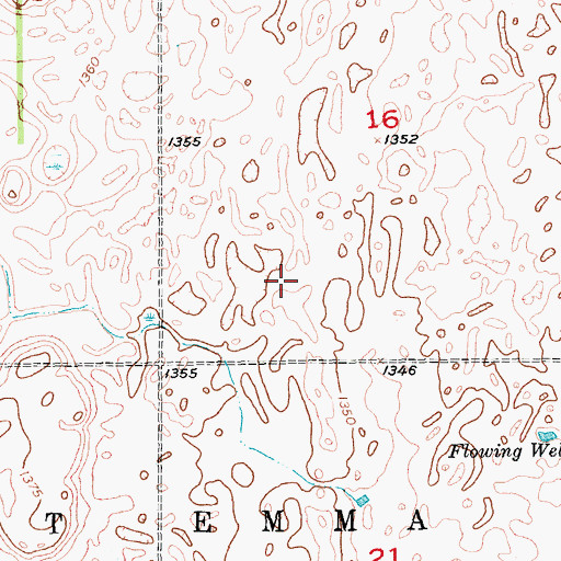 Topographic Map of Township of Port Emma, ND