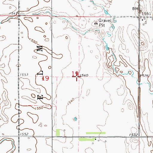 Topographic Map of Township of Lorraine (historical), ND