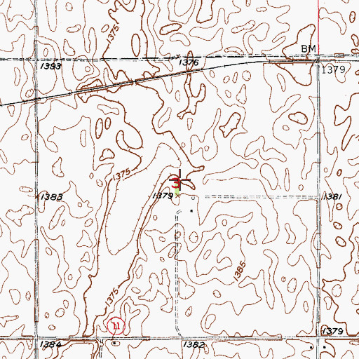 Topographic Map of Township of Weston, ND