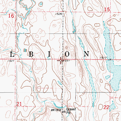 Topographic Map of Township of Albion, ND