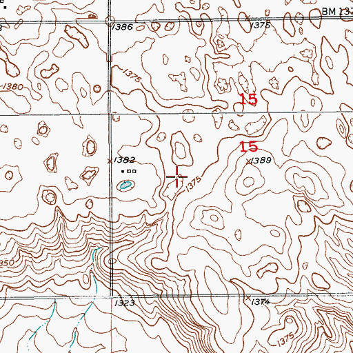 Topographic Map of Township of James River Valley, ND