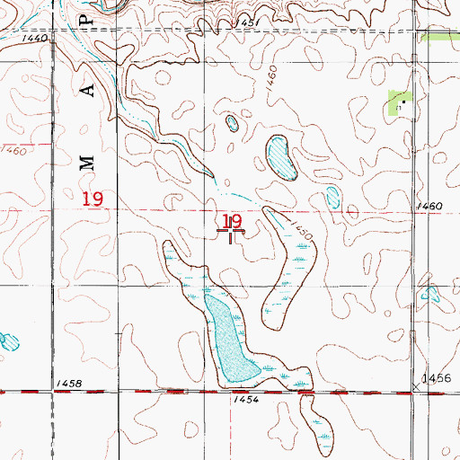 Topographic Map of Township of Keystone (historical), ND
