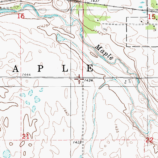 Topographic Map of Township of Maple, ND