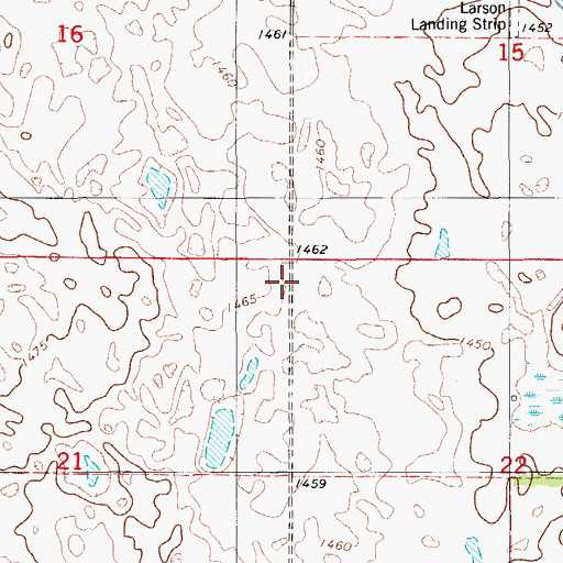 Topographic Map of Township of Porter, ND