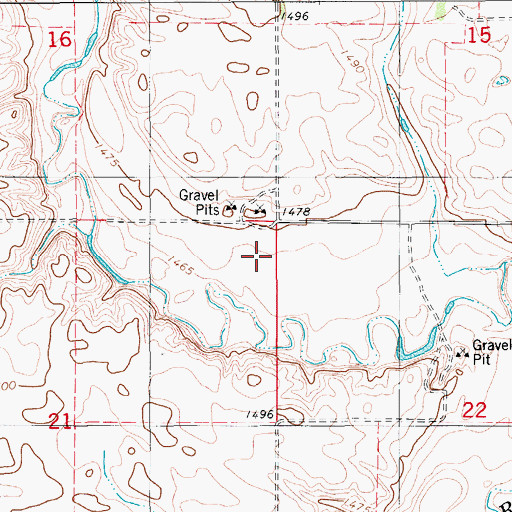 Topographic Map of Township of Valley, ND