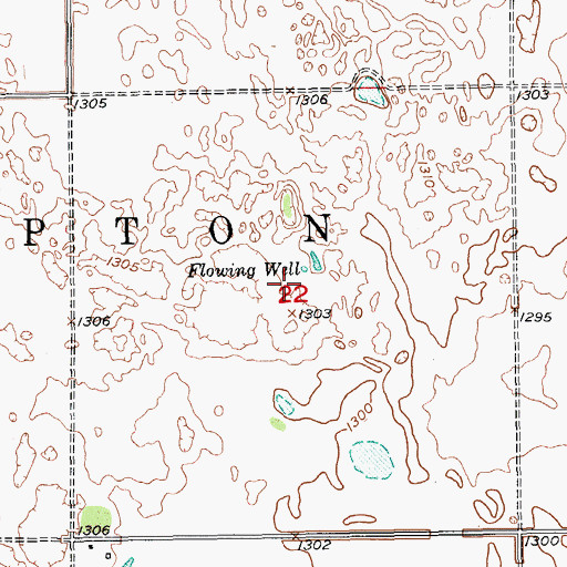 Topographic Map of Township of Concord, ND