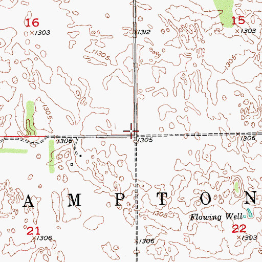 Topographic Map of Township of Brampton, ND
