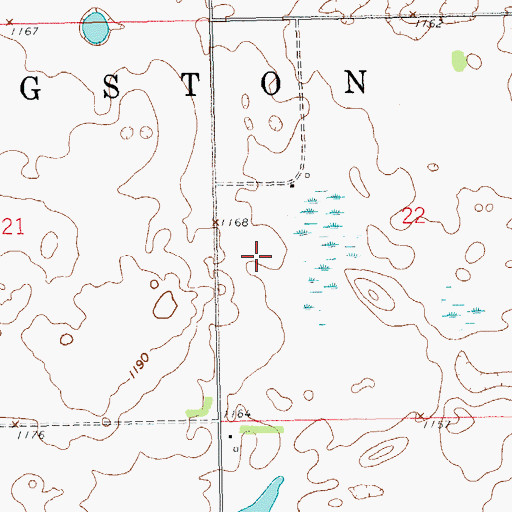 Topographic Map of Township of Kingston, ND