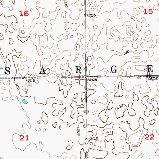 Topographic Map of Township of Sargent, ND