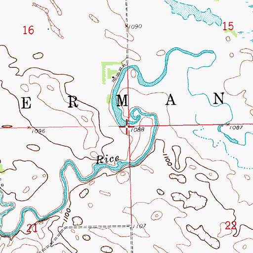 Topographic Map of Township of Herman, ND