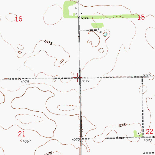 Topographic Map of Township of Hall, ND