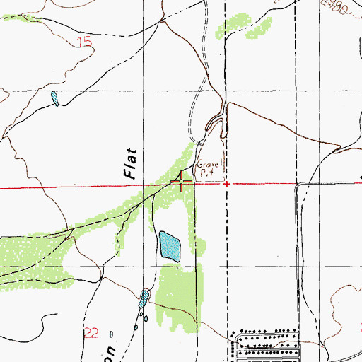 Topographic Map of Robinson Flat, AZ