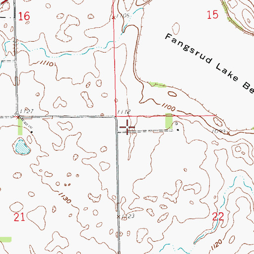 Topographic Map of Township of Milnor, ND
