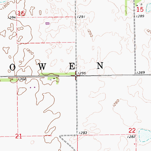 Topographic Map of Township of Bowen, ND