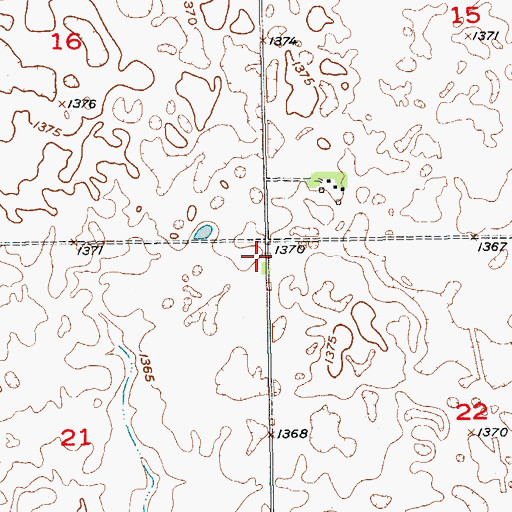 Topographic Map of Township of Vivian, ND