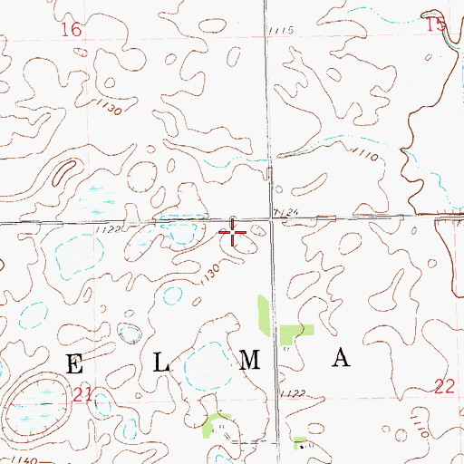 Topographic Map of Township of Elma, ND