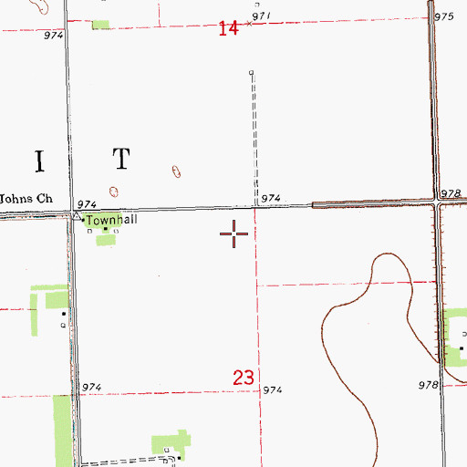 Topographic Map of Township of Summit, ND