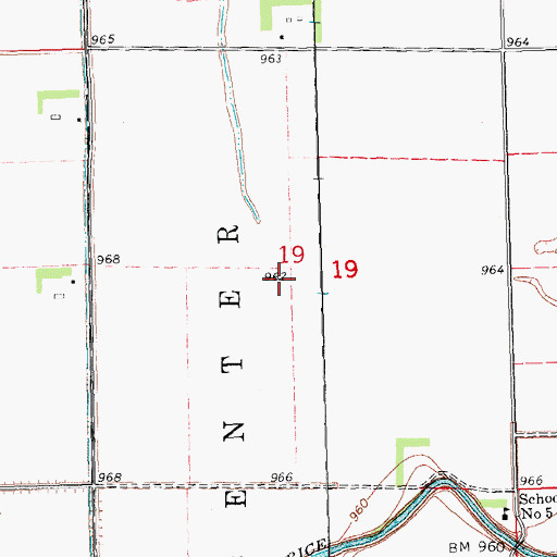 Topographic Map of Township of Moore, ND