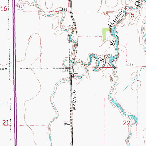 Topographic Map of Township of Mooreton, ND