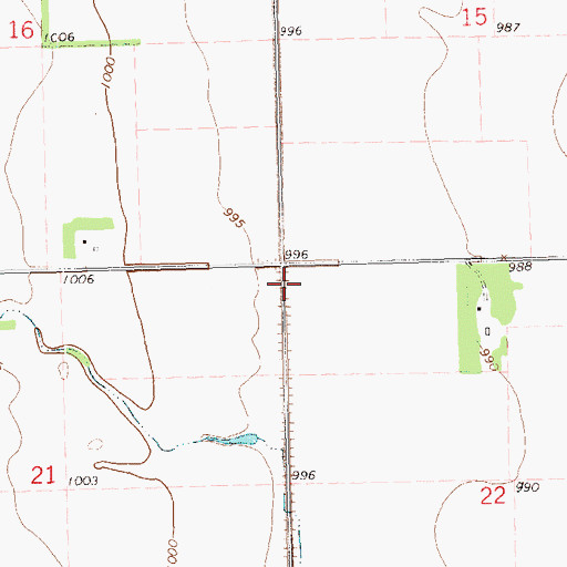 Topographic Map of Township of Barney, ND