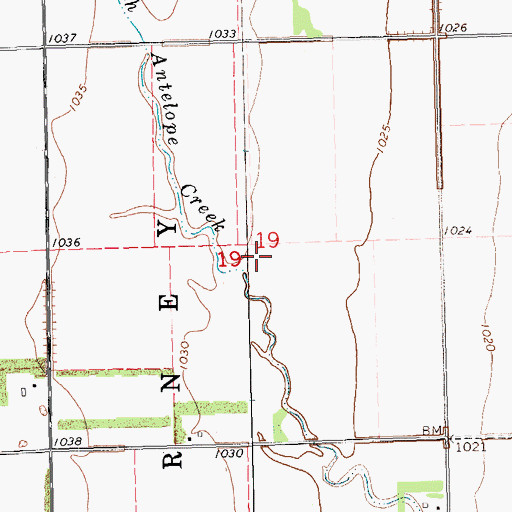 Topographic Map of Township of Danton (historical), ND